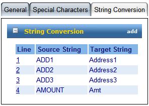 Quckstart Workbench String Conversion Tab